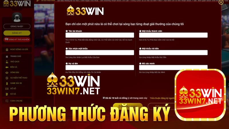 Hướng dẫn phương thức đăng ký xổ số 33win