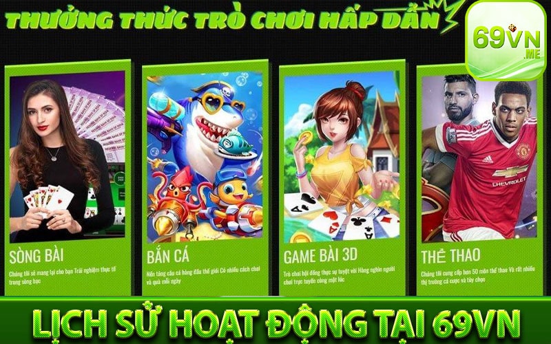 Lịch sử hoạt động tại nhà cái uy tín 69vn